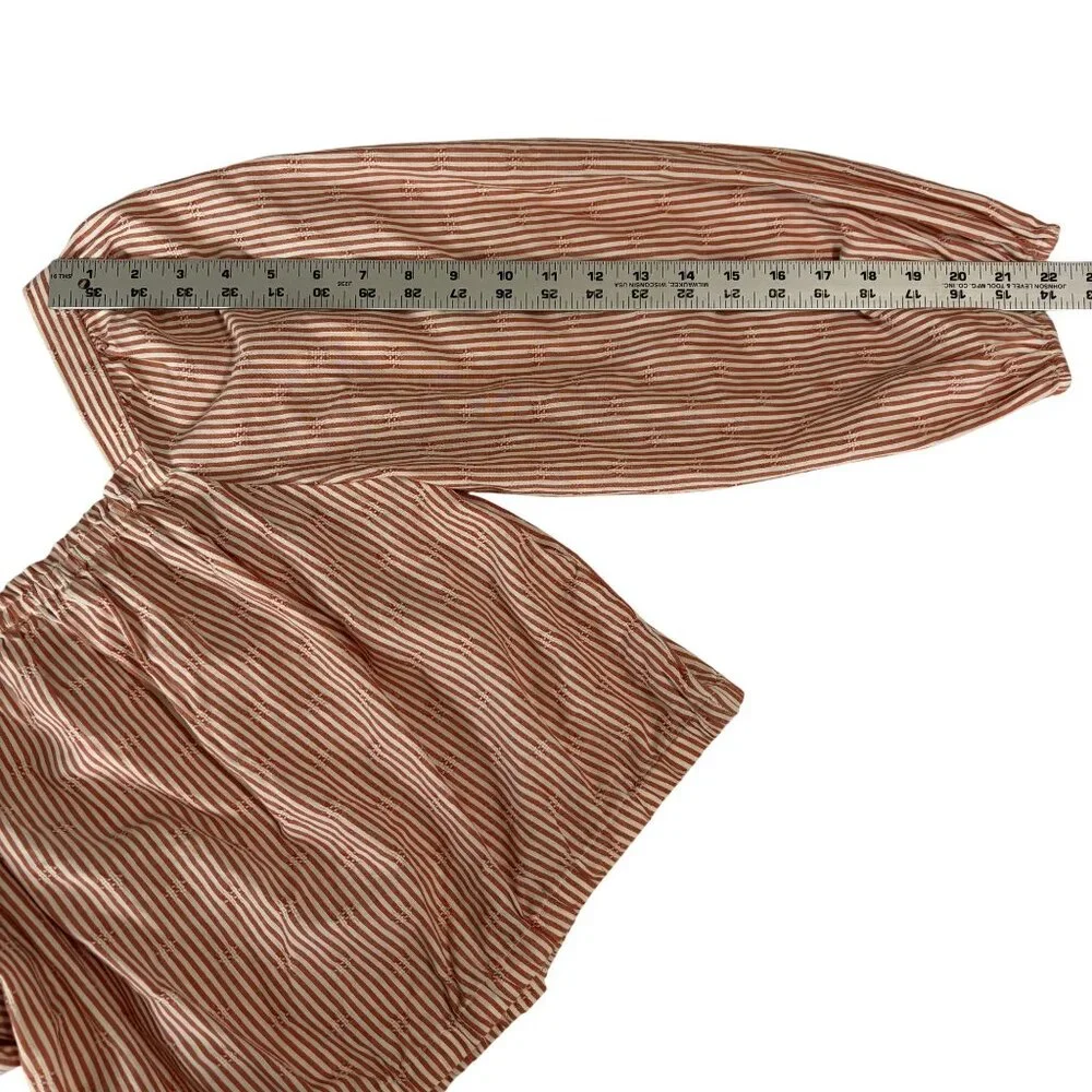 Madewell Striped Cotton Button-Up Puff Sleeve Blouse With Square Neckline - Picture 7 of 10